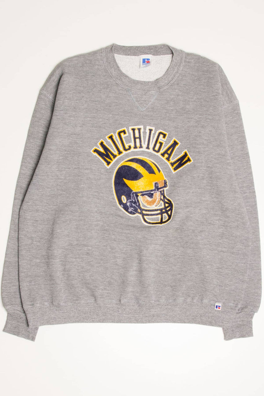 Vintage Michigan Velvet Detail Sweatshirt
