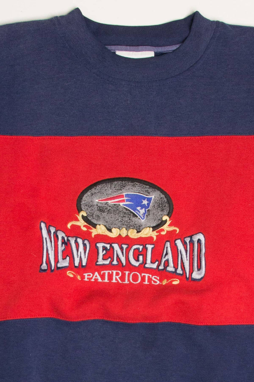 Vintage New England Patriots Color Blocked Sweatshirt