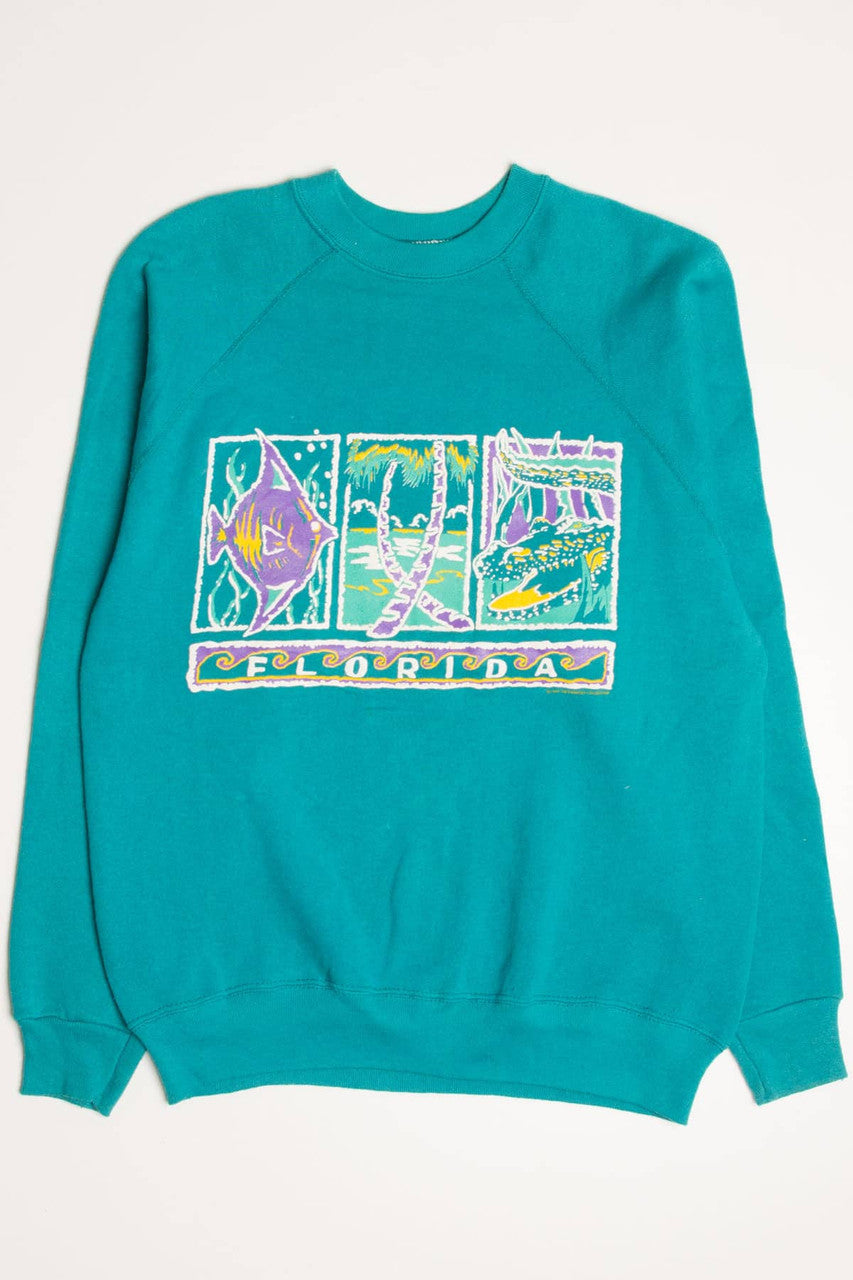 Vintage Teal Florida Sweatshirt