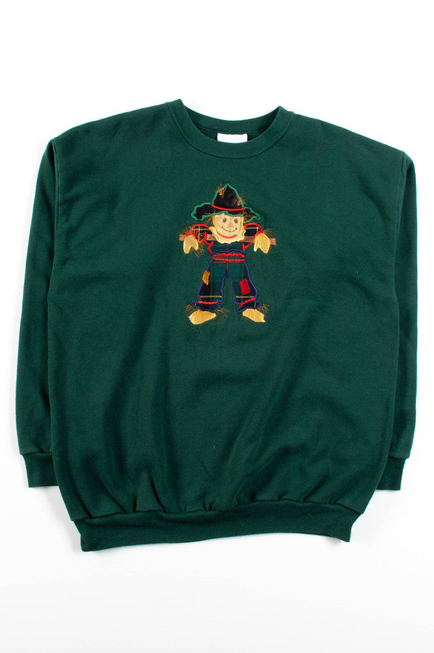Vintage Embroidered Scarecrow Sweatshirt