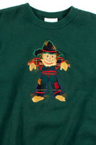 Vintage Embroidered Scarecrow Sweatshirt
