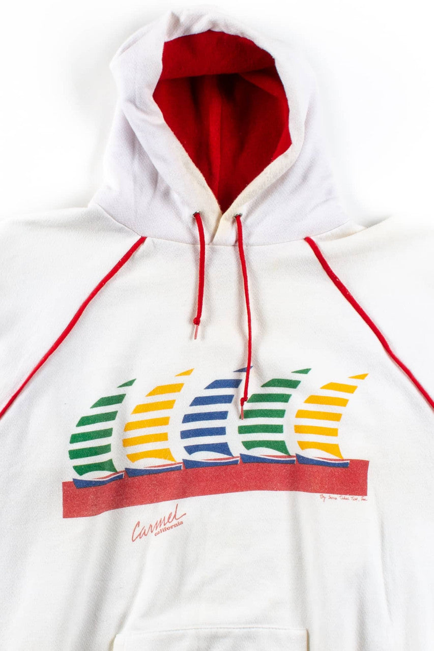 Vintage Carmel California Sailboats Hoodie