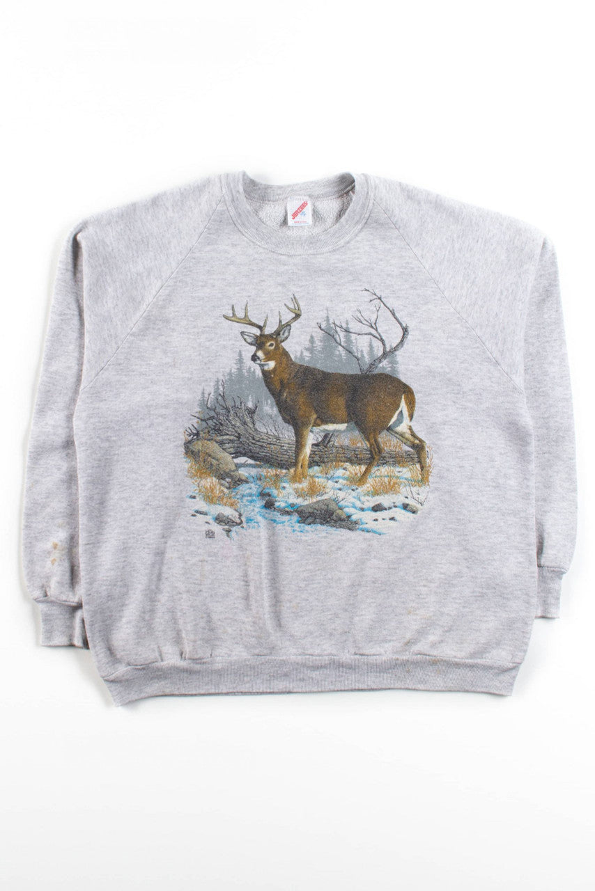 Vintage Deer In The Woods Sweatshirt (1990)