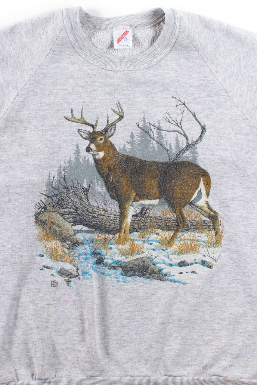 Vintage Deer In The Woods Sweatshirt (1990)