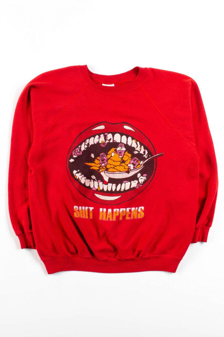 Vintage California Raisins Shit Happens Sweatshirt (1980s)