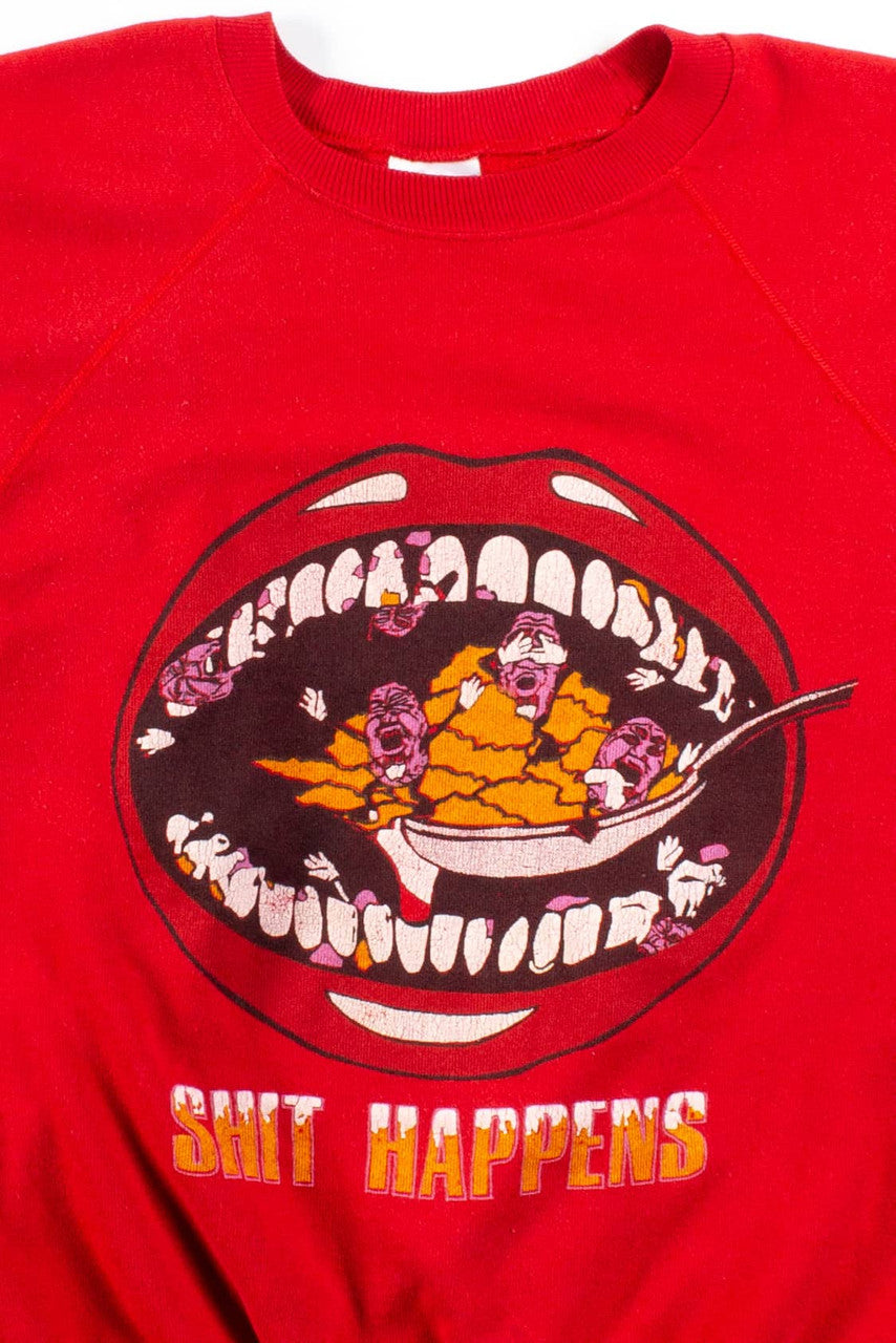 Vintage California Raisins Shit Happens Sweatshirt (1980s)