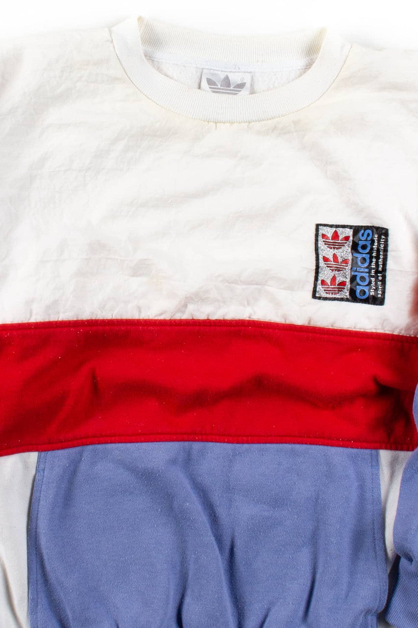 Vintage Color Block Adidas Sweatshirt