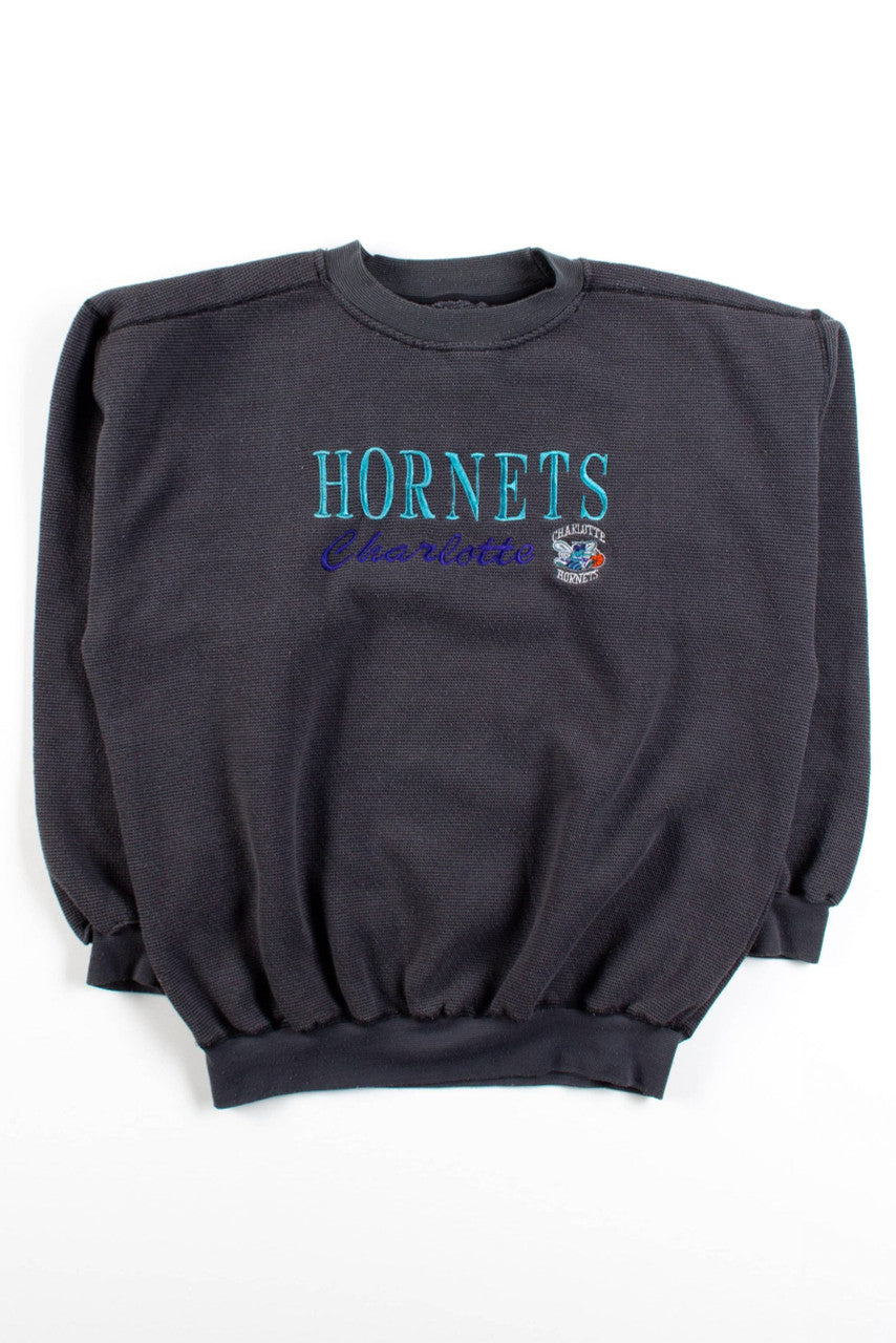 Vintage Charlotte Hornets Waffle Knit Sweatshirt (1990s)