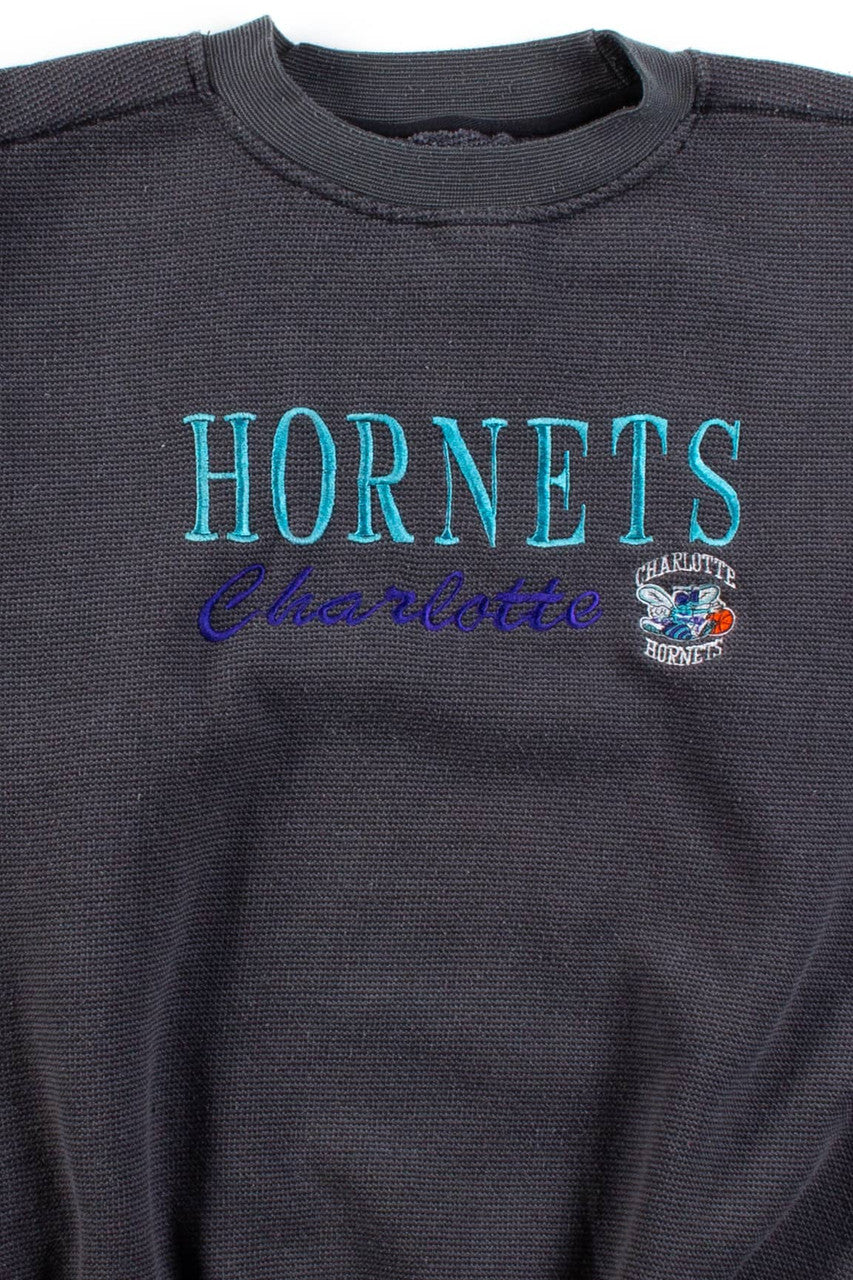 Vintage Charlotte Hornets Waffle Knit Sweatshirt (1990s)
