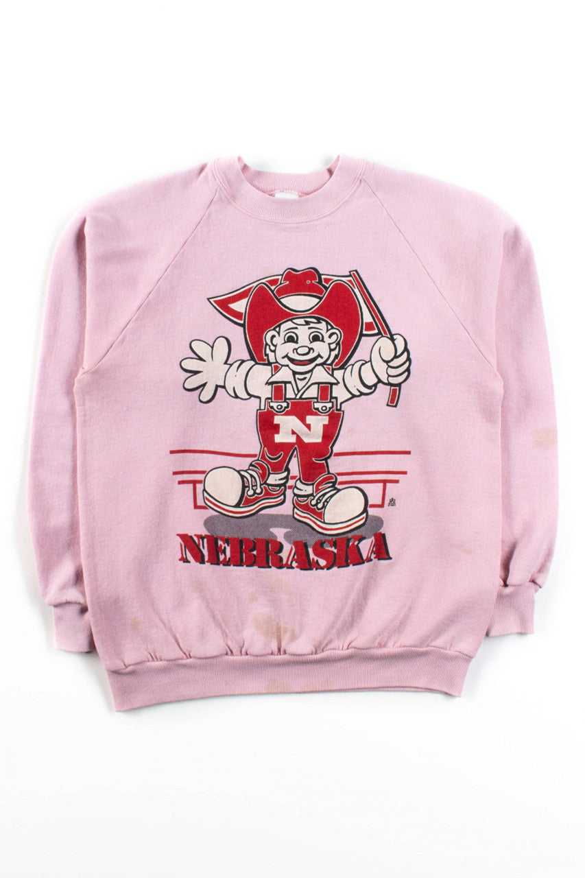 Vintage Nebraska Cornhusker Cartoon Sweatshirt (1987)