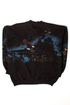 Vintage Night Eagle Allover Graphic Sweatshirt
