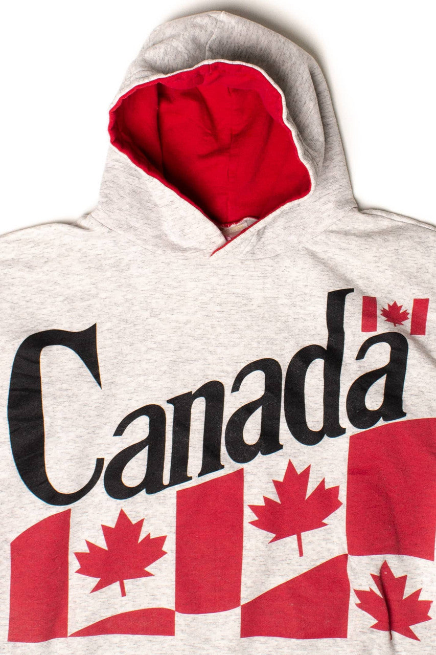 Vintage Canada Flags Hoodie