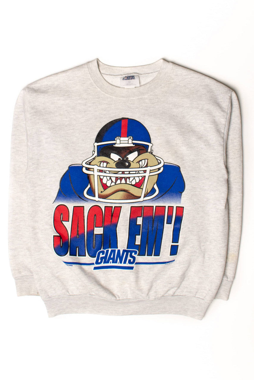 Vintage New York Giants Sack Em! Taz Sweatshirt (1996)
