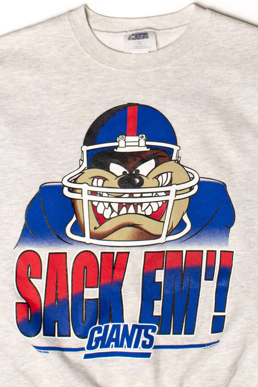 Vintage New York Giants Sack Em! Taz Sweatshirt (1996)