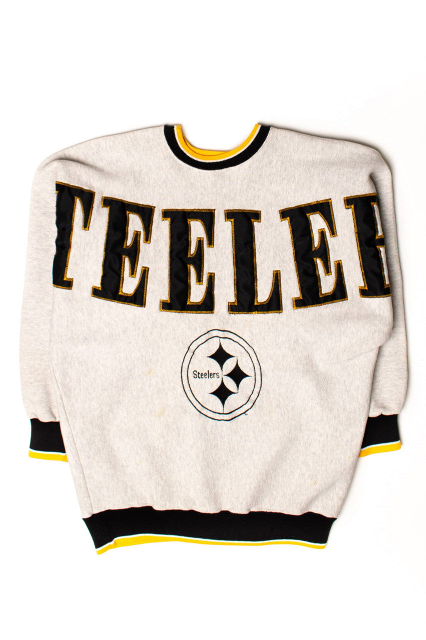 Vintage Embroidered Spellout Pittsburgh Steelers Sweatshirt