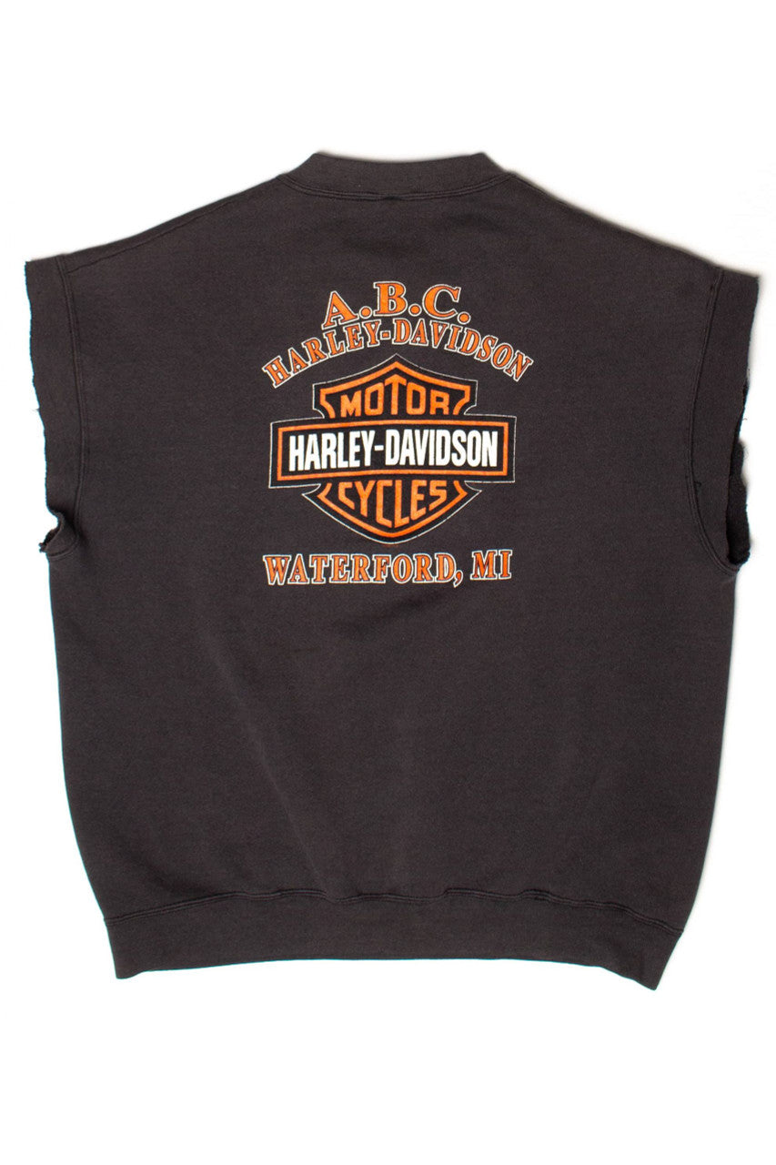 Vintage A.B.C Harley-Davidson Cutoff Sleeve Sweatshirt