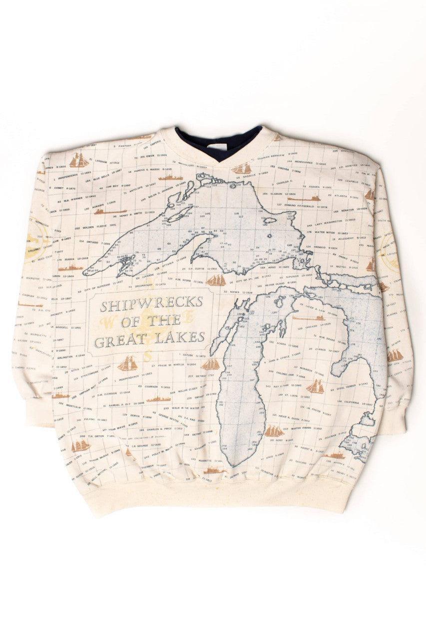 Shipwrecks Of The Great Lakes Vintage Sweatshirt