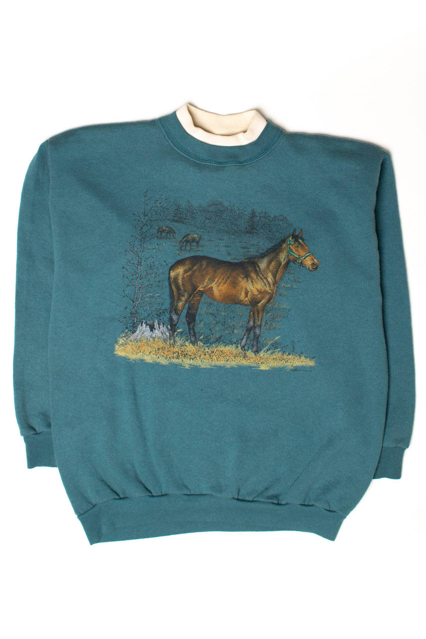 Vintage Field Of Horses Sweatshirt