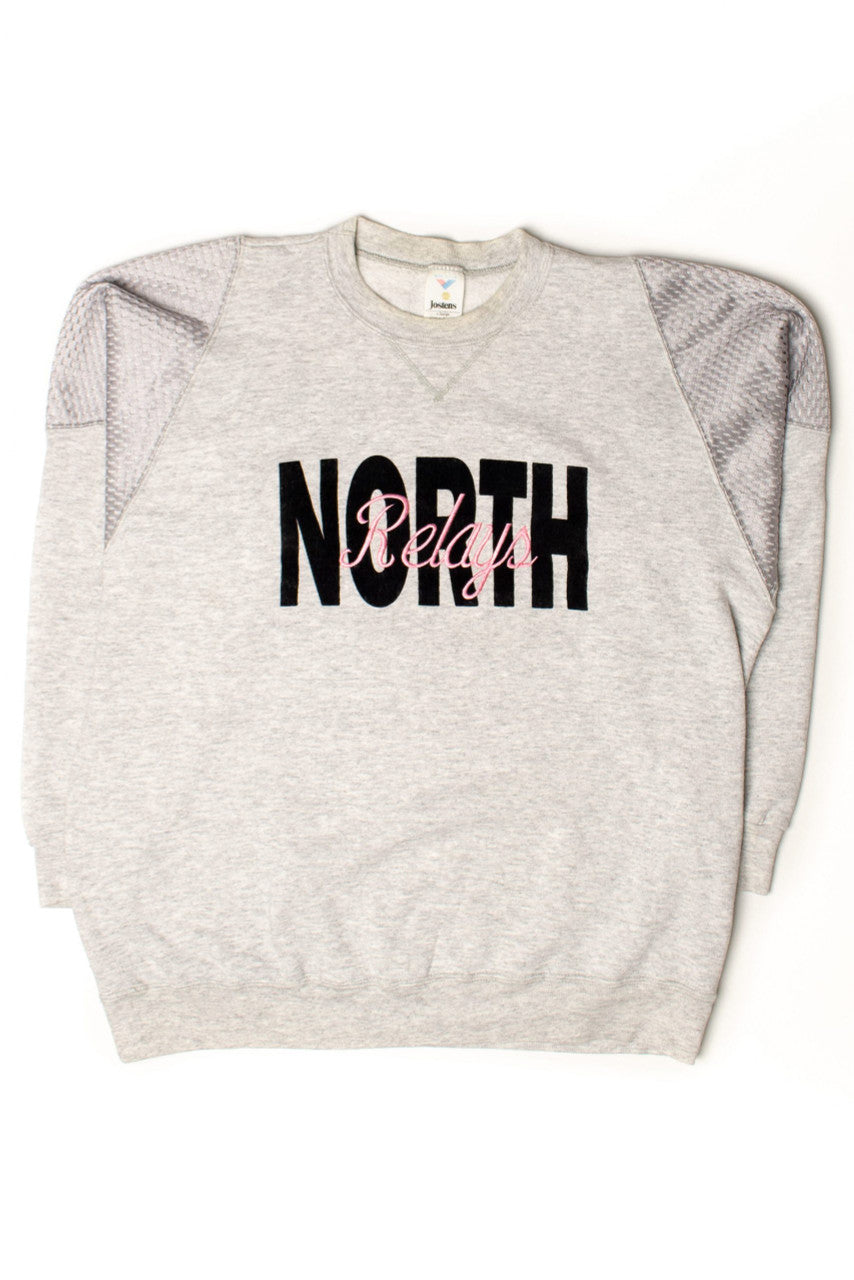 Vintage North Relays Mesh Shoulder Sweatshirt