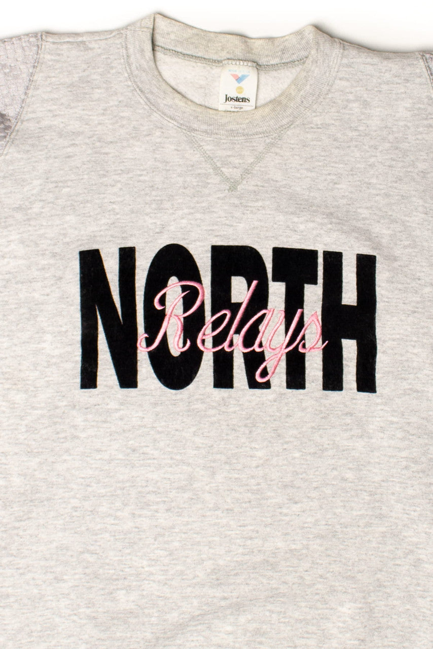 Vintage North Relays Mesh Shoulder Sweatshirt