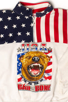 Vintage USA Bad To The Bone Quarter Zip Sweatshirt (1990s)