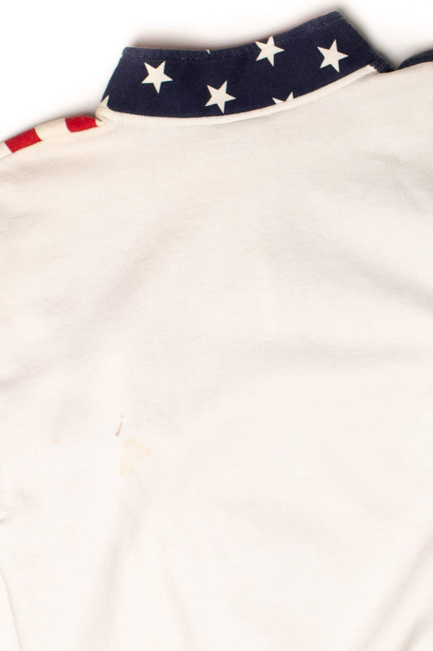 Vintage USA Bad To The Bone Quarter Zip Sweatshirt (1990s)