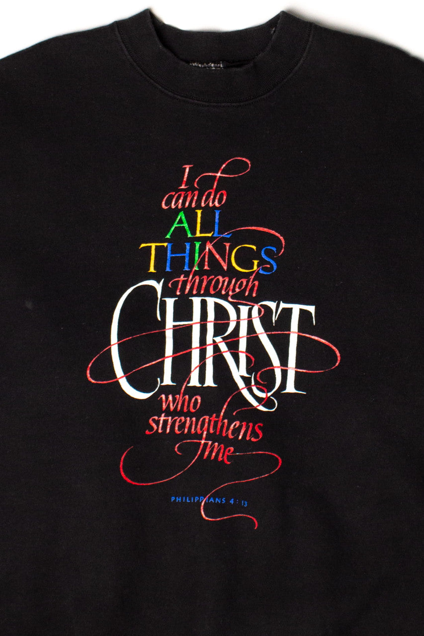All Things Through Christ Vintage Sweatshirt (1990s)