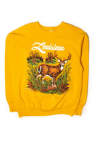 Vintage Mustard Louisiana Deer Sweatshirt (1989)