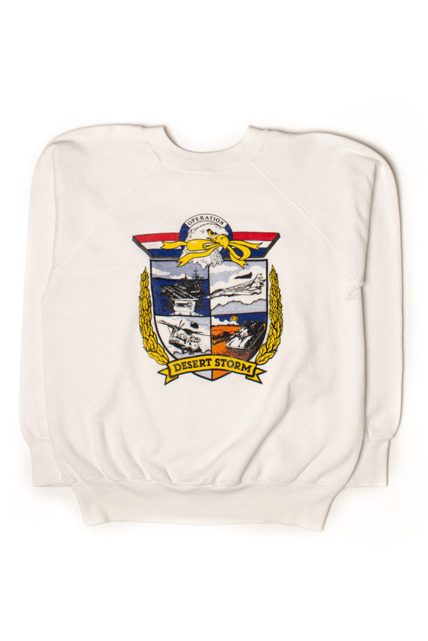 Vintage Desert Storm Crest Sweatshirt (1990s)