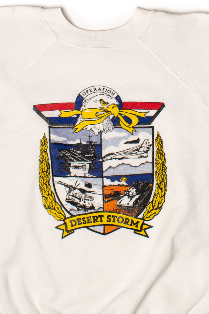 Vintage Desert Storm Crest Sweatshirt (1990s)