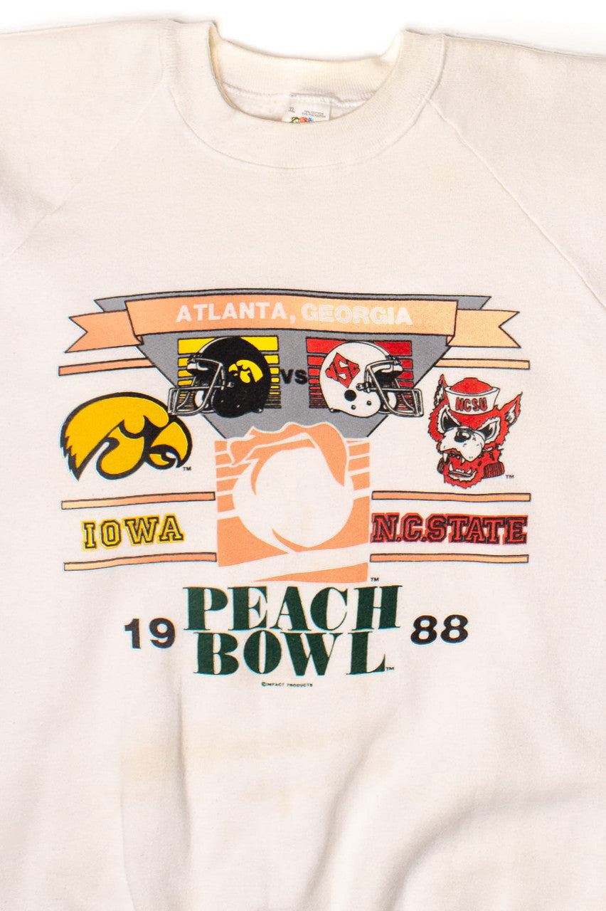 Vintage Iowa vs. NCSU Peach Bowl Sweatshirt (1988)