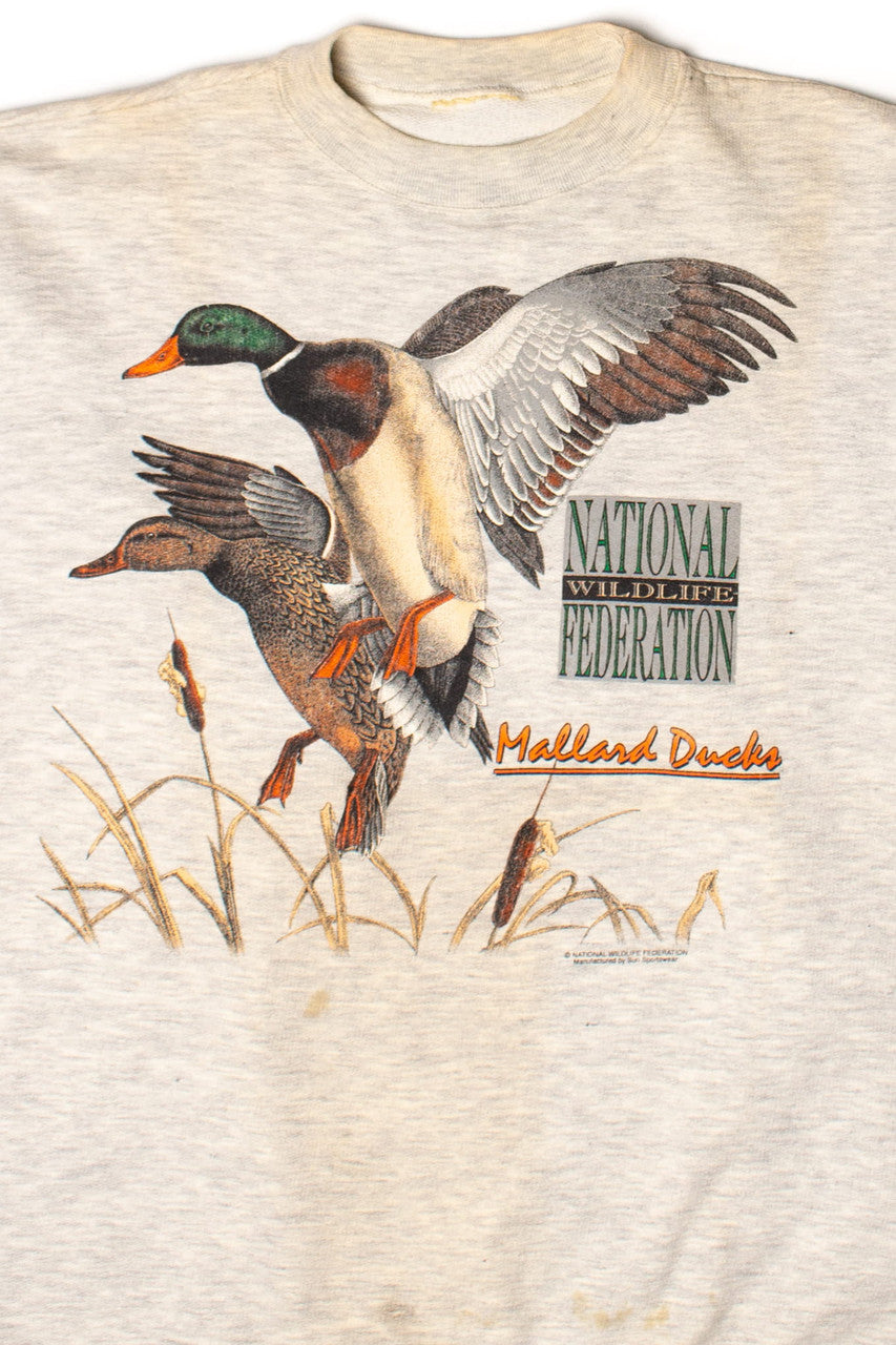 Vintage National Wildlife Federation Mallard Ducks Sweatshirt (1990s)