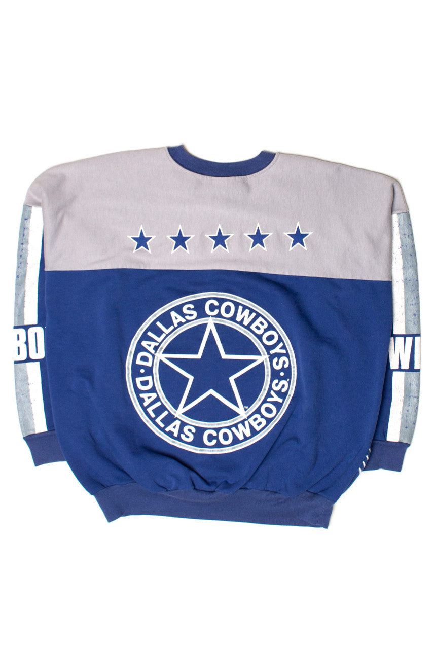 Vintage Dallas Cowboys Allover Graphic Sweatshirt (1980s)