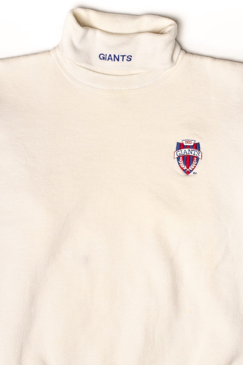 Vintage New York Giants Shield Turtleneck Sweatshirt (1990s)
