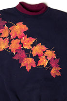 Vintage Autumn Leaves Turtleneck Sweatshirt (1990s)