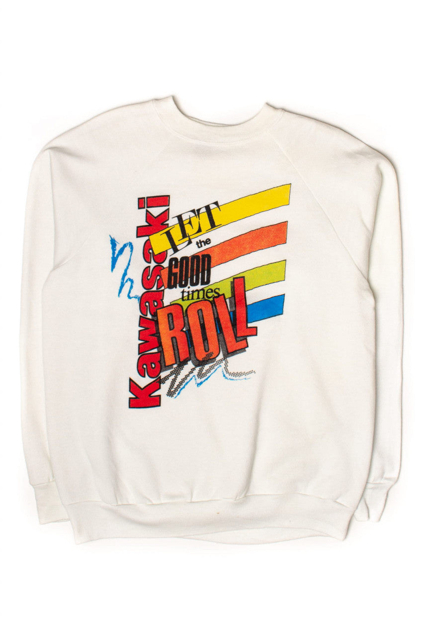 Vintage Kawasaki Let The Good Times Roll Sweatshirt (1980s)