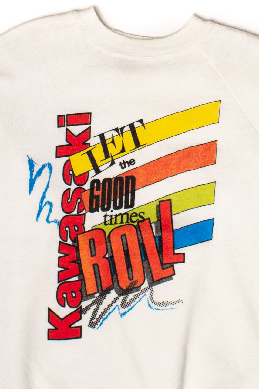 Vintage Kawasaki Let The Good Times Roll Sweatshirt (1980s)
