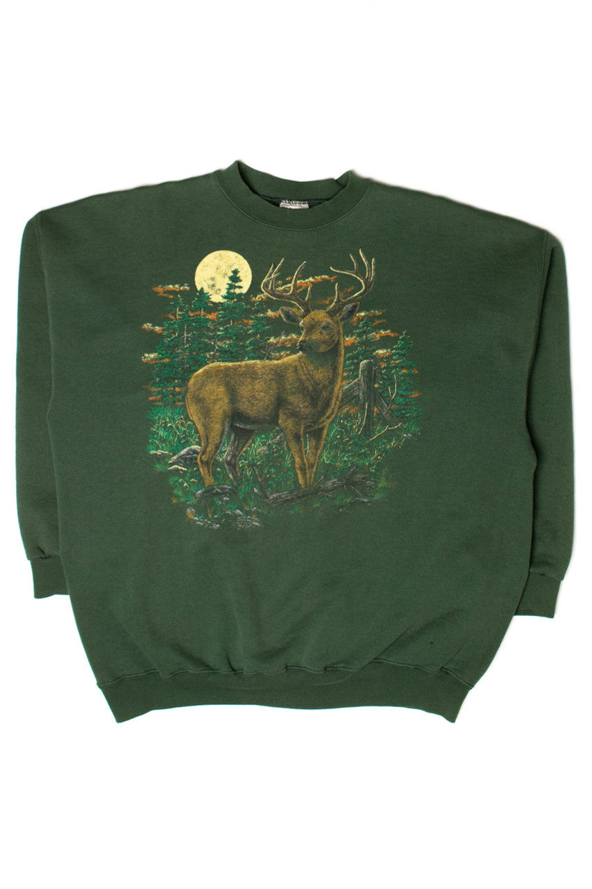 Vintage Forest Deer Sweatshirt (1990s)