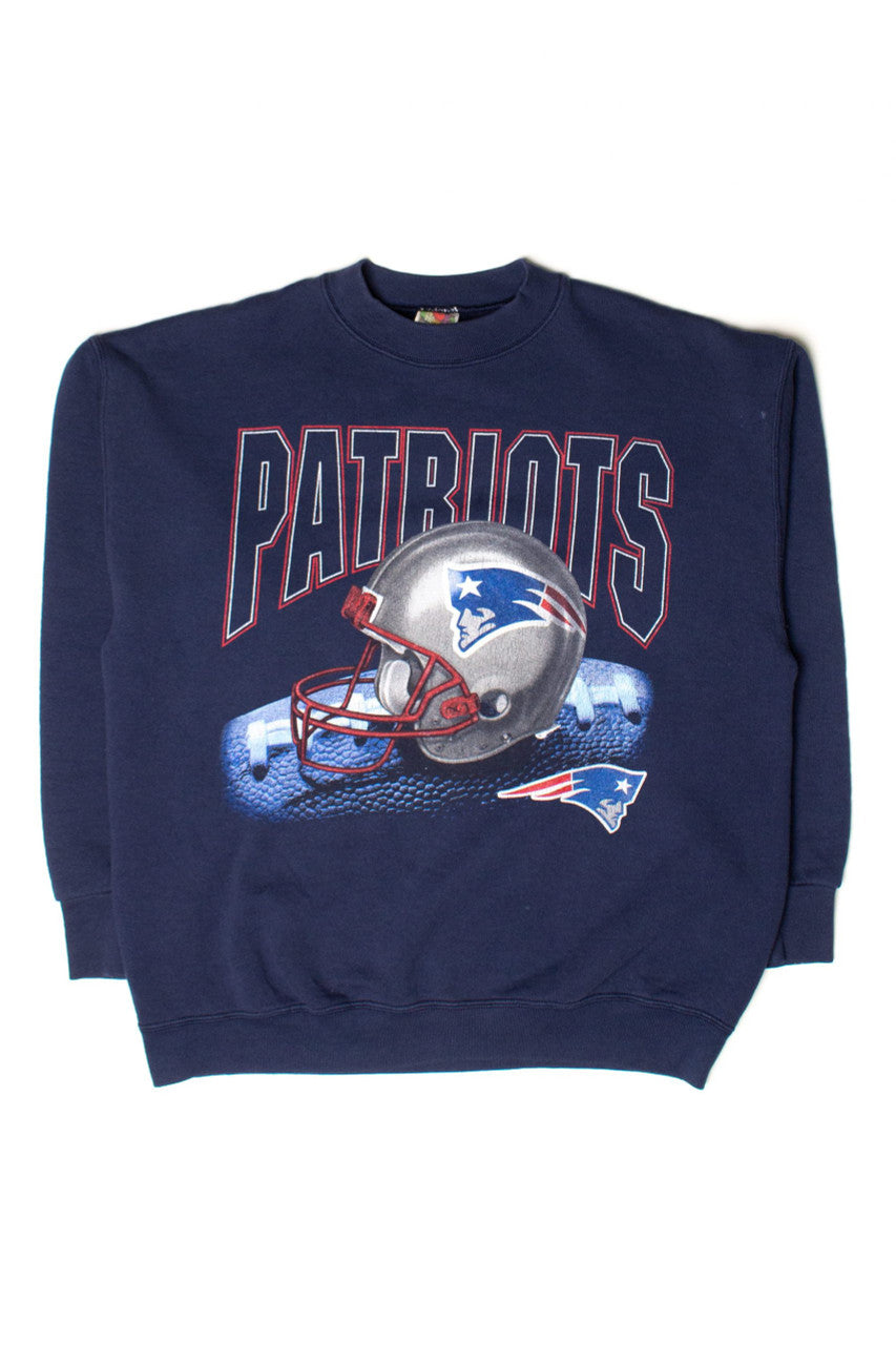 Vintage New England Patriots Helmet Sweatshirt (1990s) 1