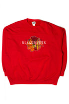 Vintage Embroidered Chicago Blackhawks Sweatshirt (1990s)