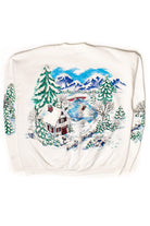 Vintage Ice Skating Allover Graphic Sweatshirt (1994)
