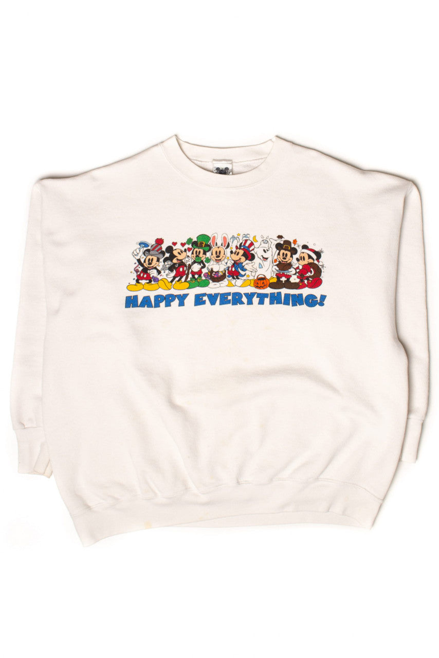 Vintage Mickey Mouse Happy Everything Sweatshirt (1990s)