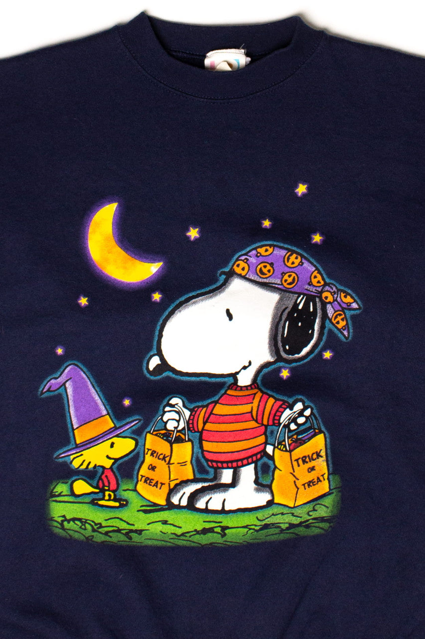 Vintage Snoopy & Woodstock Trick Or Treat Sweatshirt (1990s)