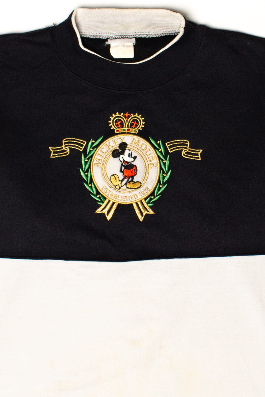 Vintage Mickey Mouse Crest Sweatshirt (1990s)