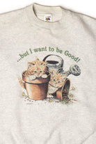Vintage Kittens Want To Be Good Sweatshirt (1990s)
