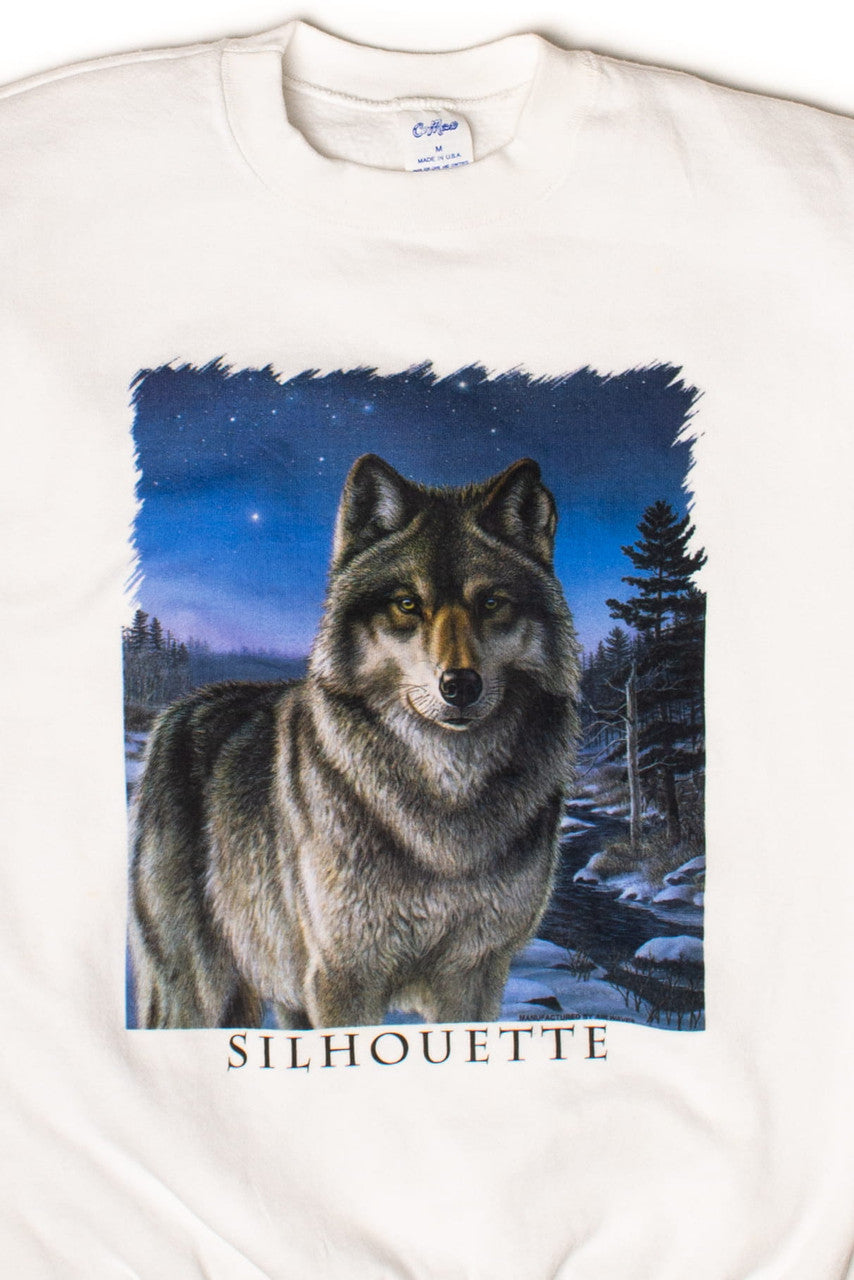 Vintage Silhouette Wolf Sweatshirt (1990s)