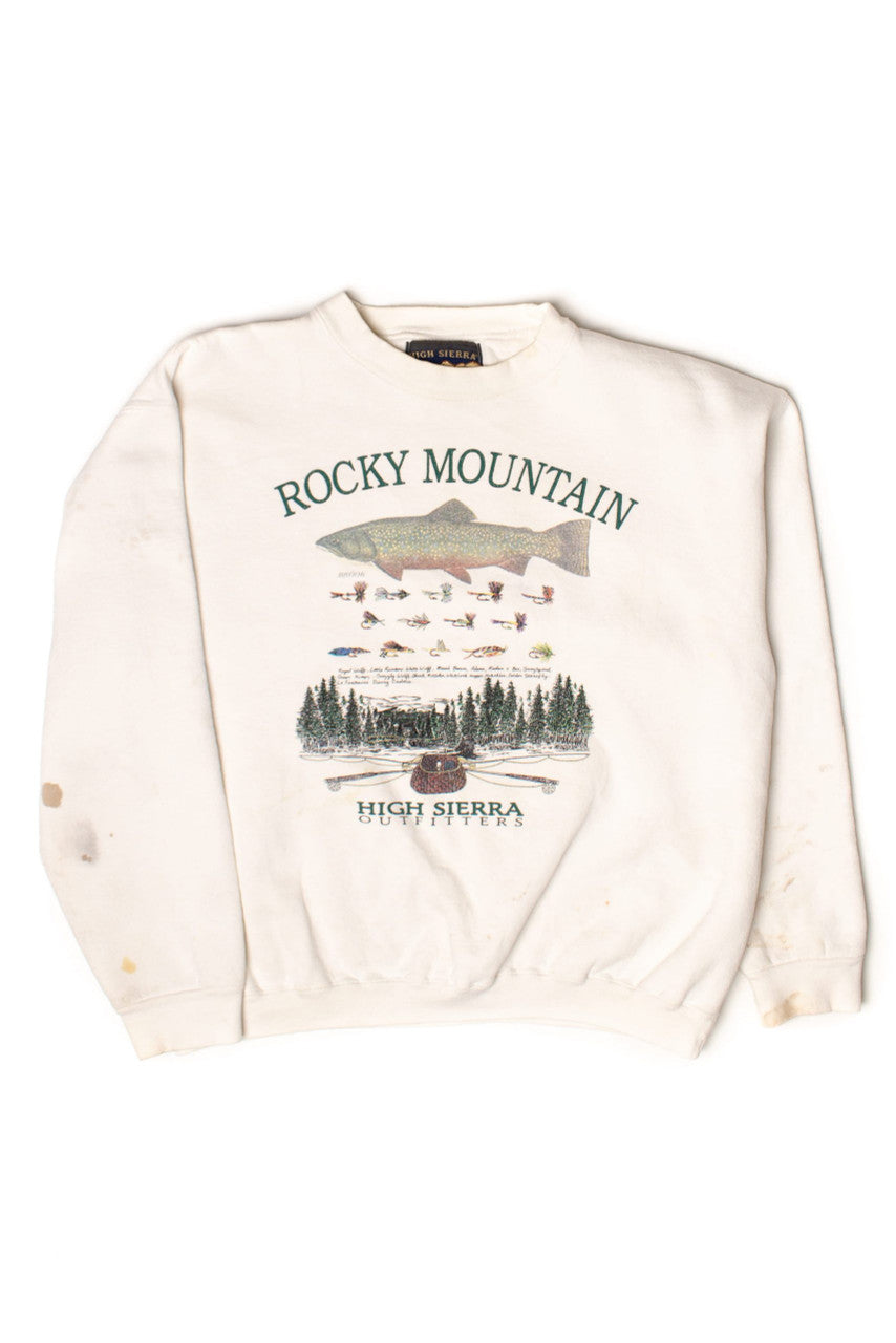 Vintage Rocky Mountain Fly Fishing Sweatshirt (1990s)