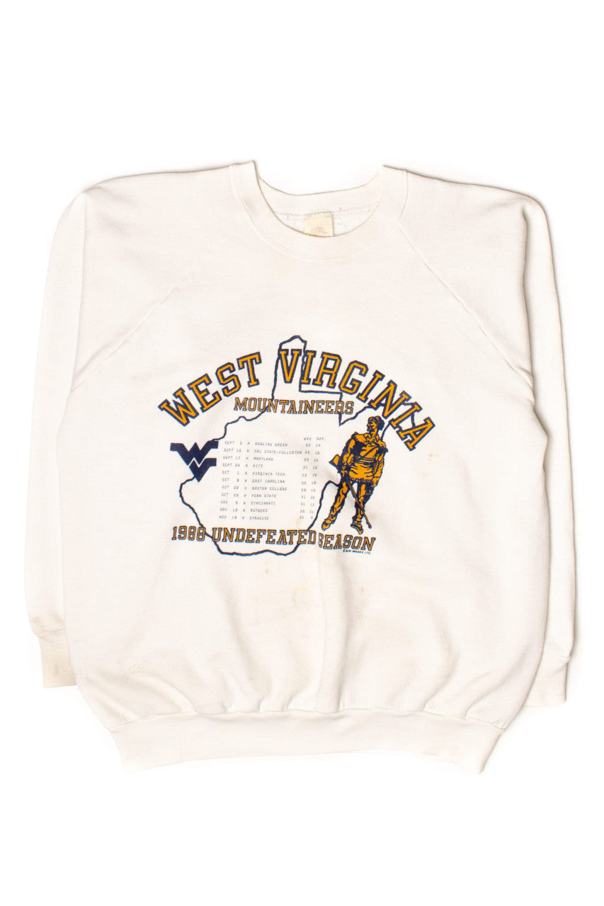 Vintage West Virginia Mountaineers Undefeated Season Sweatshirt (1988)