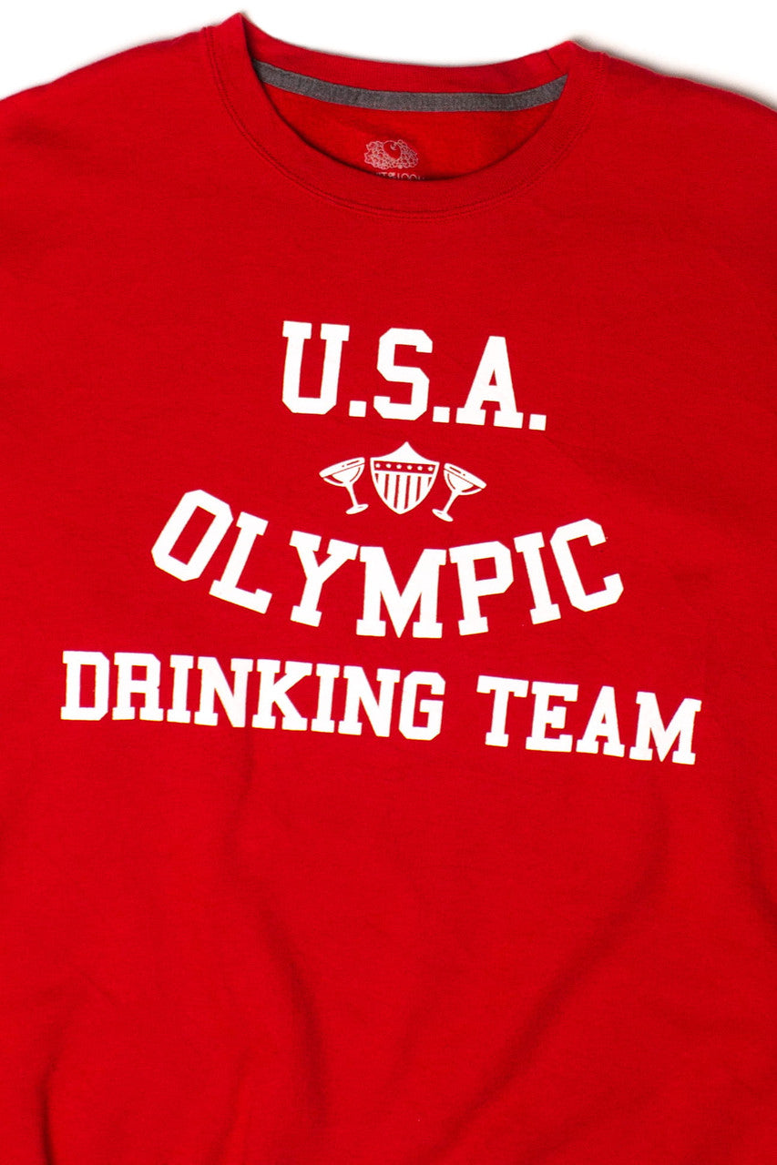 Ragstock Original Screen Print USA Olympic Drinking Team Sweatshirt
