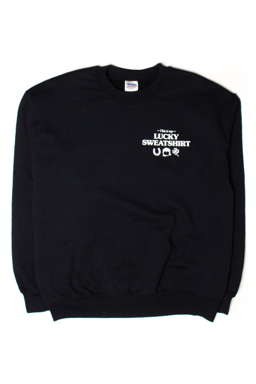 Ragstock Original Screen Print Black Lucky Sweatshirt (M)